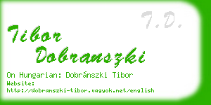 tibor dobranszki business card